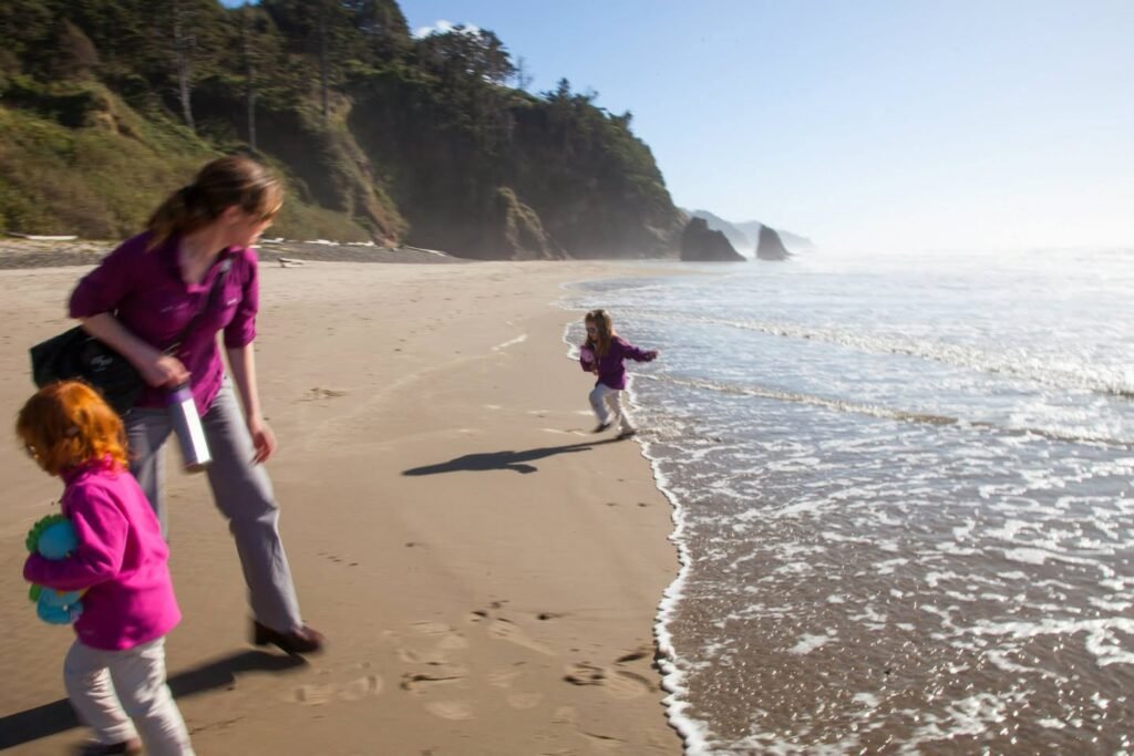 Family Beach Day in Oregon