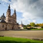 Iceland A stunning view of the Cathedral of St. Stephen in Pilsen, Czech Republic, showcasing its grand architecture against a backdrop of a dramatic sky.