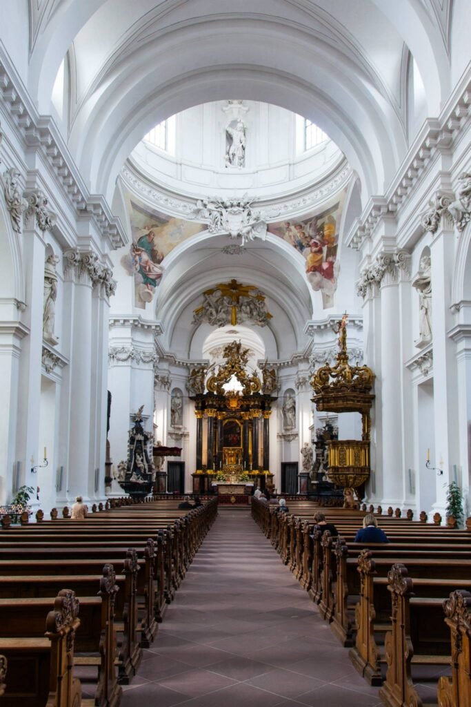 The interior of the Church of St. Nicholas in Tallinn, Estonia.