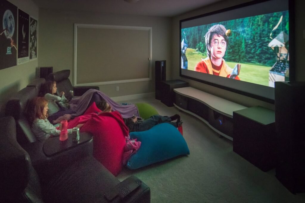Cozy Home Theater Movie Night