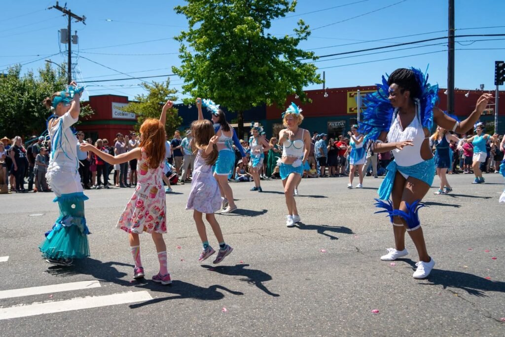 Vibrant Street Parade Performance