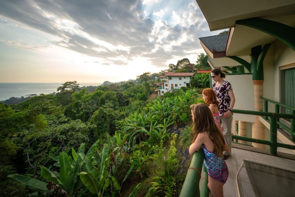 Tropical Cliffside Vista and Lush Vegetation