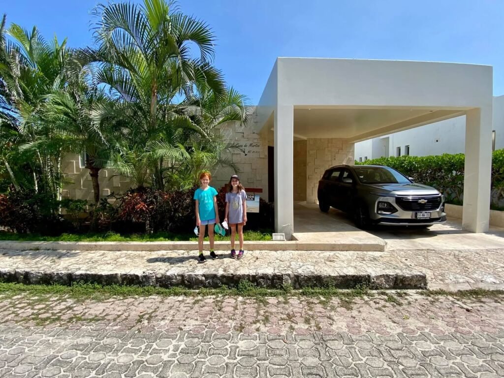 A welcome moment by our carport