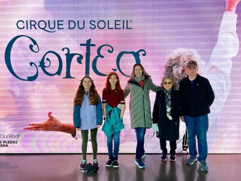 Family Photo at Cirque du Soleil Corteo