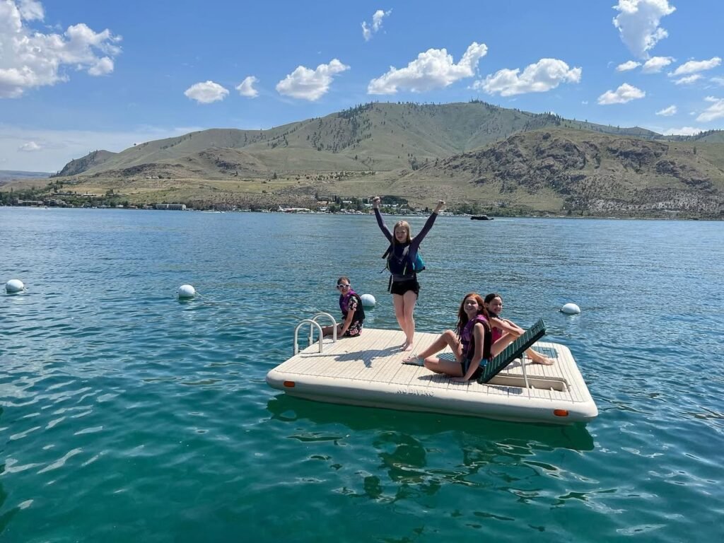 Relaxing on a Floating Pontoon in Lake Páez, Colombia