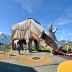 Visit the iconic mammoth playground structure at Mount Hood Meadows. It's a perfect blend of fun and mountain views.