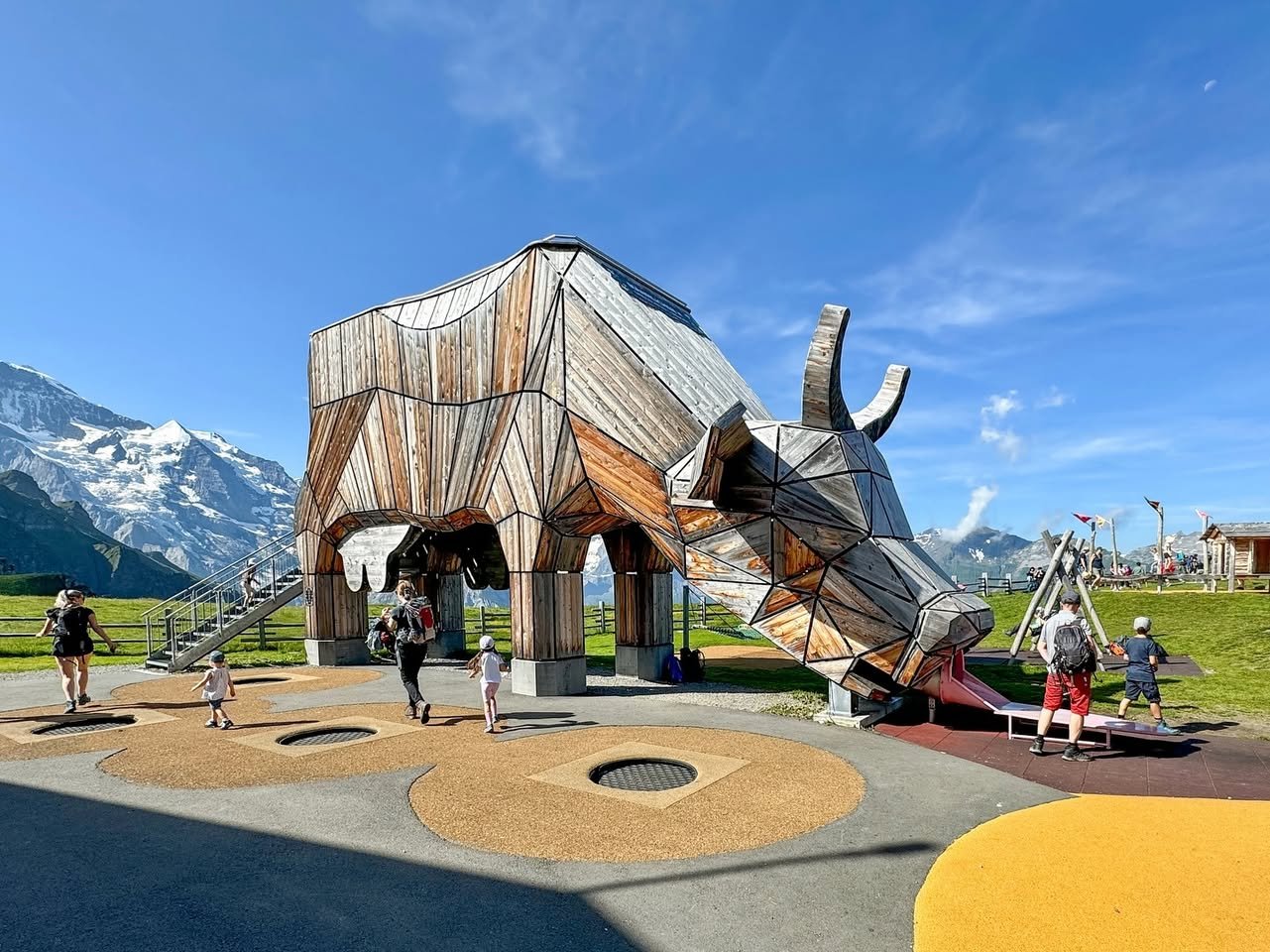 Männlichen Royal Walk Visit the iconic mammoth playground structure at Mount Hood Meadows. It's a perfect blend of fun and mountain views.