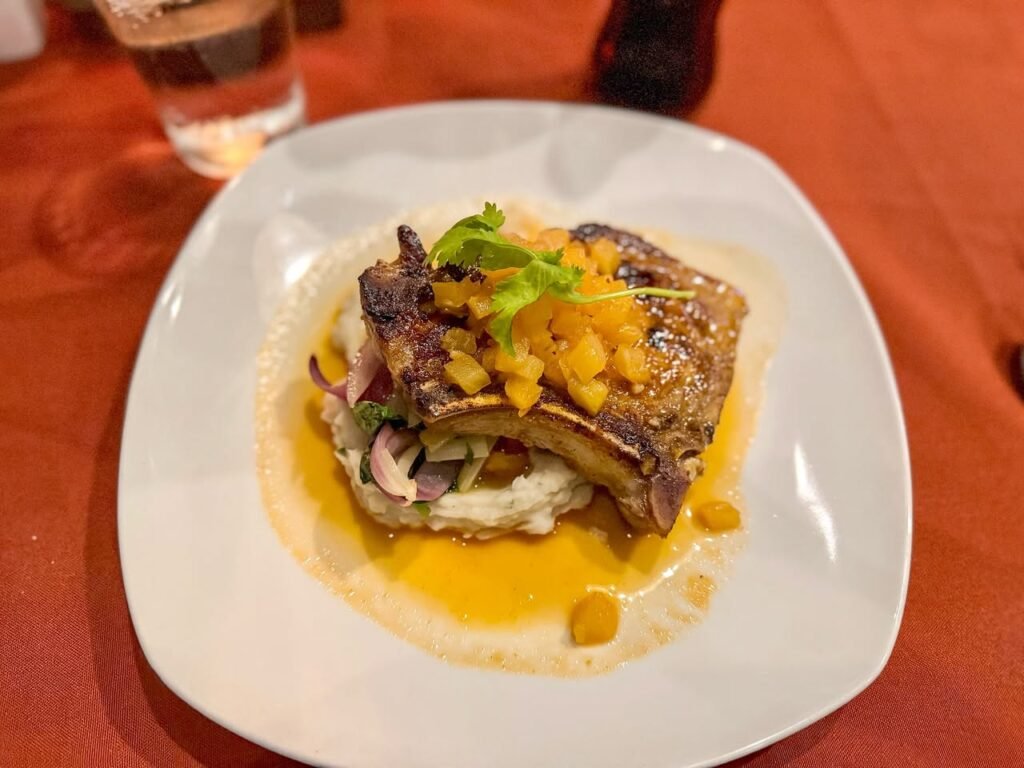Pan-Seared Fish Dish with Yellow Legume Sauce