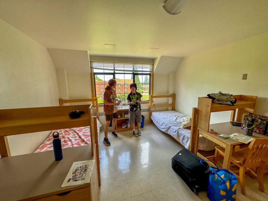 Cozy Dormitory Room with Bunk Beds