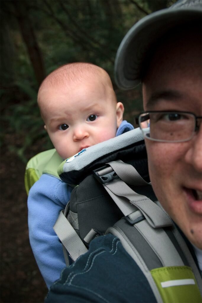 Baby Hike Selfie in Baby Carrier
