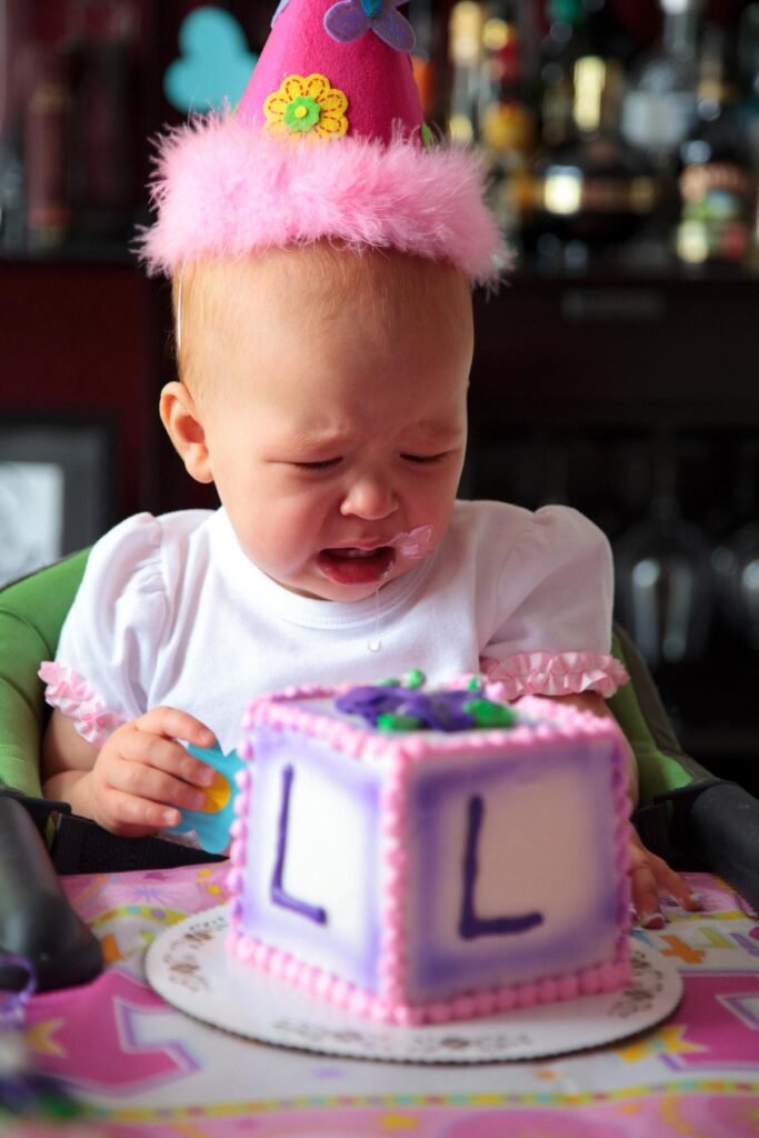 First Birthday Cake Smash Tears