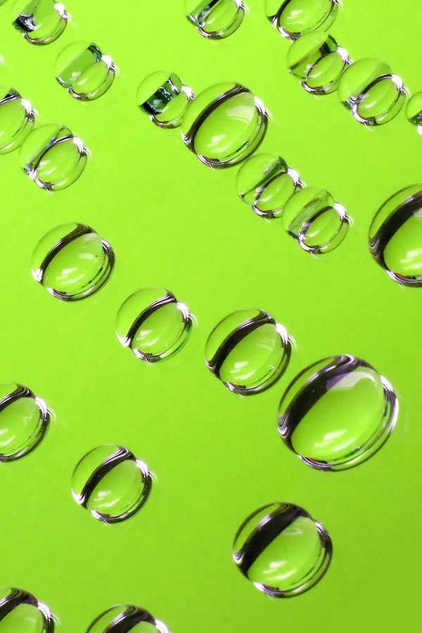 Vibrant Green Background with Twinkling Rings