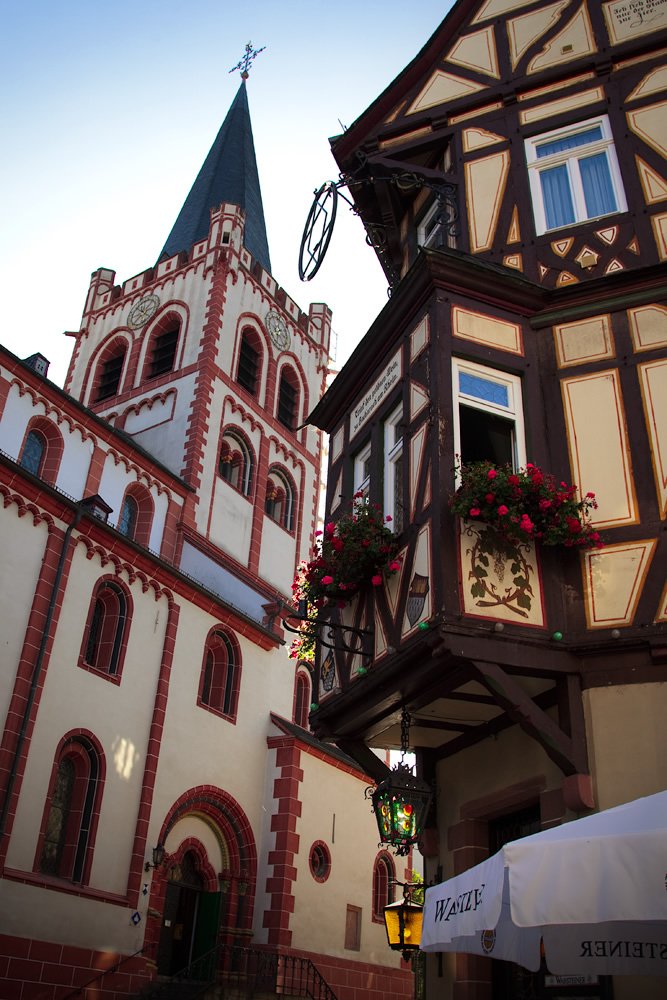 Charming Half-Timbered House and Church Spire