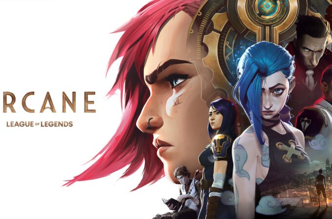 Promotional key art for the animated series Arcane, a prequel to League of Legends.