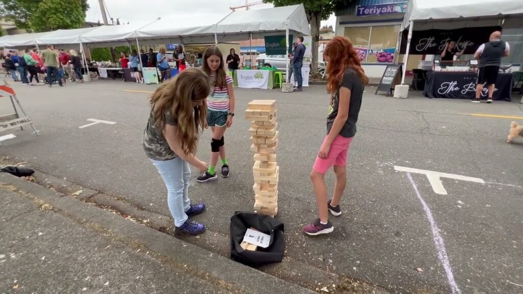 Community Stacker Game at Street Fair
